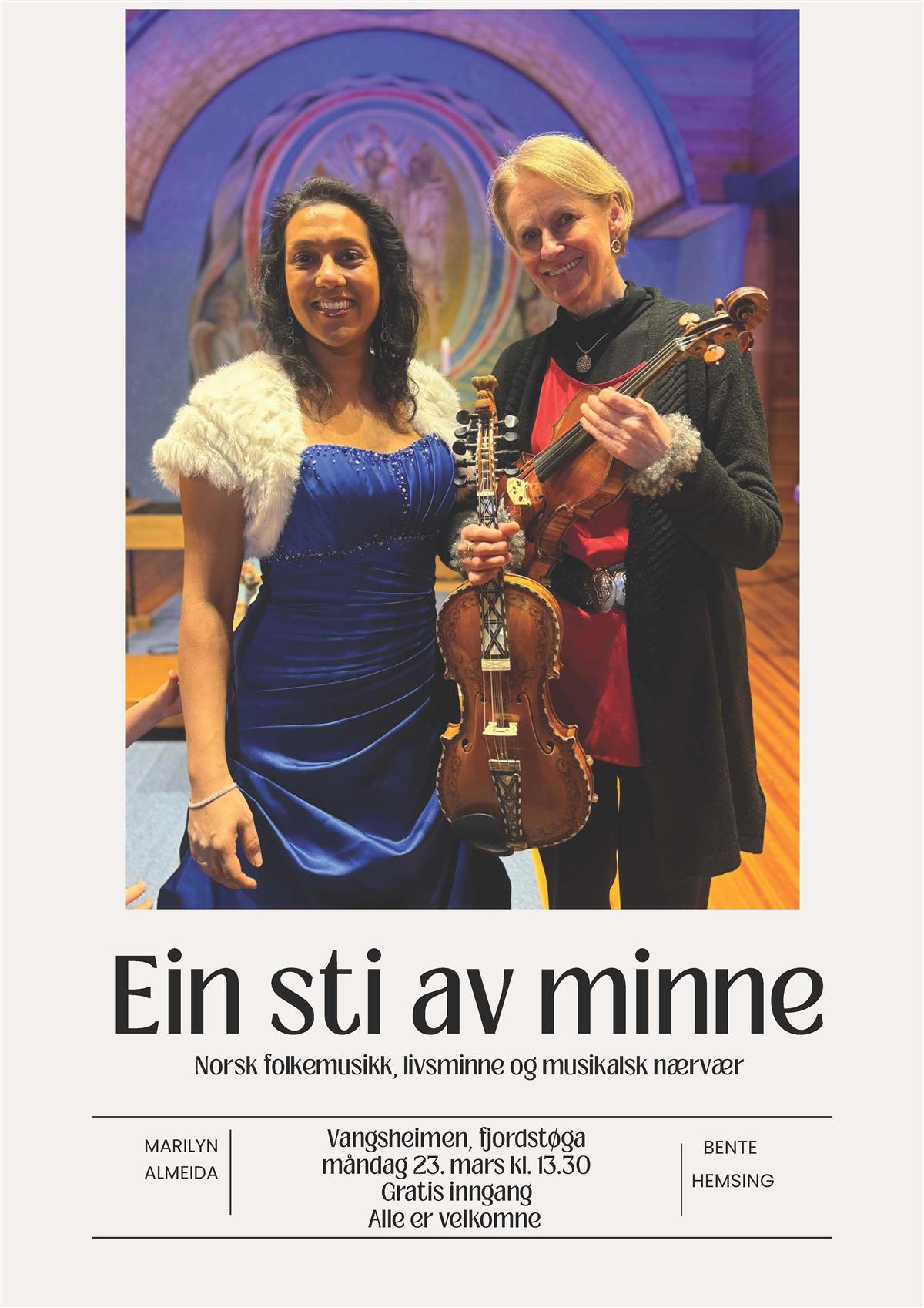 Ein sti av minne Norsk folkemusikk, livsminne og musikalsk nærvær - Klikk for stort bilete