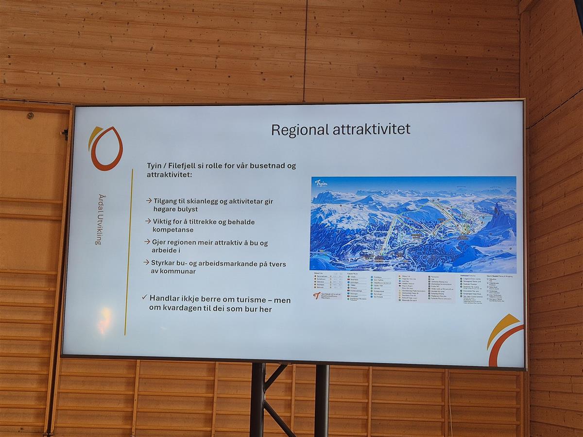 Presentasjon frå Årdal Utvikling på Filefjellkonferansen 2026 - Klikk for stort bilete